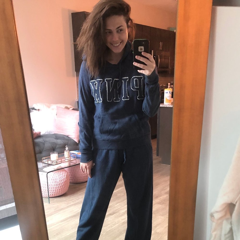 Victoria's Secret VS PINK Navy sweat suit M